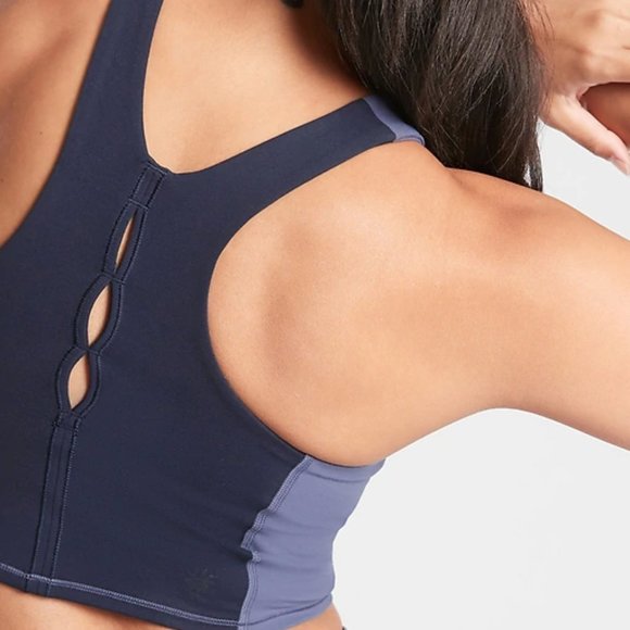 NWT Athleta Blue Horizon Conscious Crop Sports Bra - Picture 3 of 7